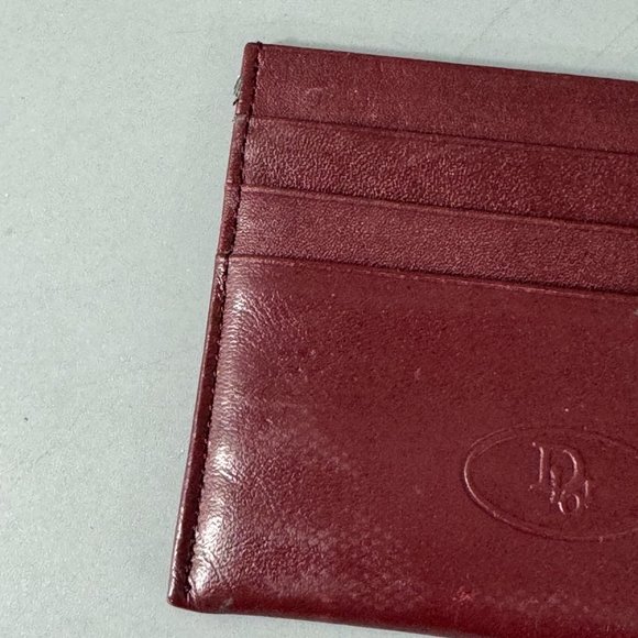 Authentic Vintage Dior Burgundy Leather Card Holder/Purse - Picture 3 of 13